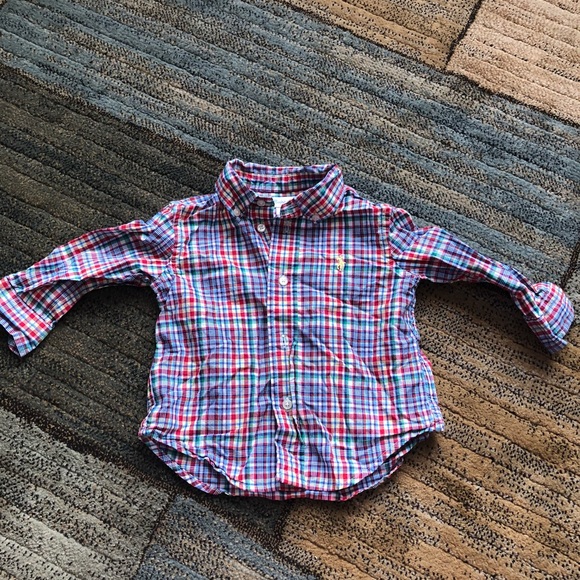 baby polo button down shirt